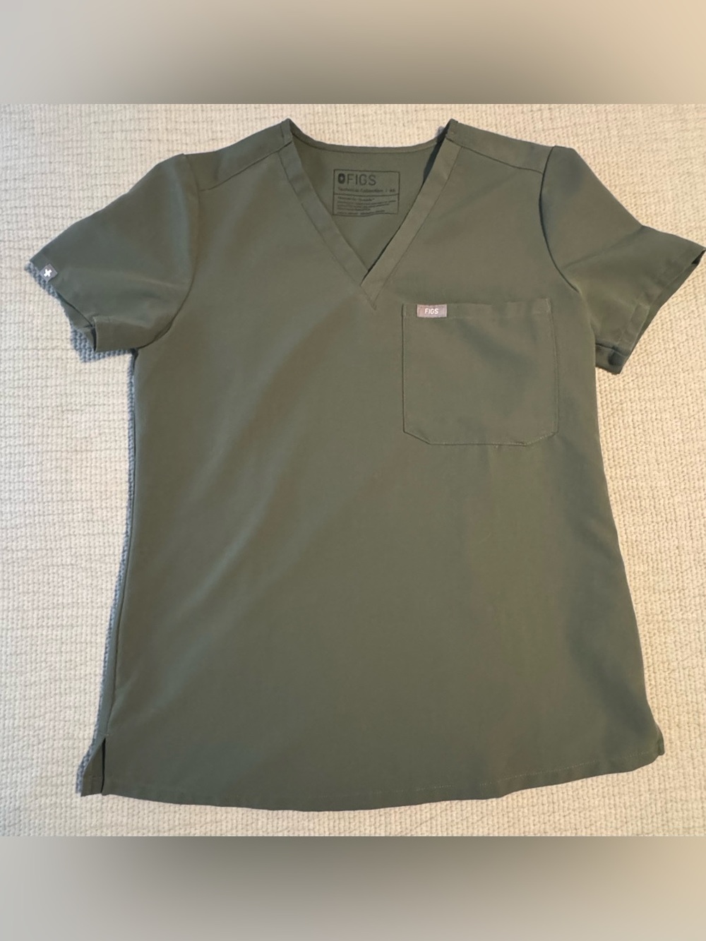 FIGS Olive Green Scrub Top